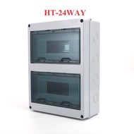 Tủ điện chống nước 2 tầng HT-24WAY - Tủ điện nhựa nổi 24 vị trí