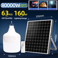 KKSKY ไฟโซล่าเชล1แถม1 หลอดไฟโซล่าเซล Light Bulb 80000W ไฟโซล่าเซลล์ Solar light 0ค่าไฟฟ้า เปิดไฟอัตโ