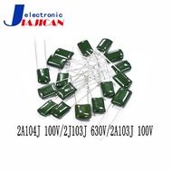2A104J Polyester Capacitor 2A104 100V 0.1 Uf 100nF 2A104J Brand New