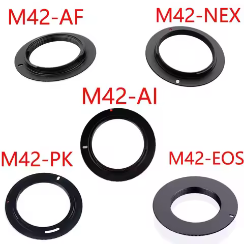 10pcs/lot For M42-EOS M42-AI M42-AF M42-PK M42-NEX Aluminum M42 Screw Mount Lens Adapter For Canon N
