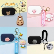 Case for Technics EAH-AZ100 Cute Piggy Burger Keychain Pendant Silicone Soft Case Suitable for Techn