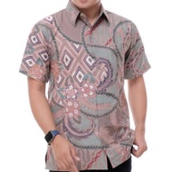 KEMEJA Men's short-sleeved batik shirt with lining DC011
