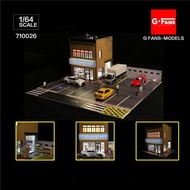 G-Fans 1:64 Parking Diorama With Building And Lights