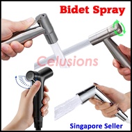 【SG Seller】⭐Water Pressure Adjustable Bidet Spray Head⭐ Stainless Steel ABS Water Sprayer High Pressure For Toilet Hose