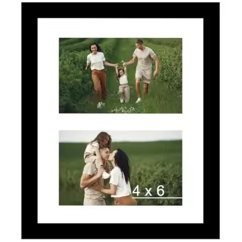 8x10 Picture Frame, 4x6 Collage Photo Frame, Display 2 Pcs 4x6 Photos or 8x10 Picture, Two Opening 4