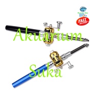 8171 ROD + REEL PEN ROD SET / PORTABLE POCKET TELESCOPIC MINI FISHING POLE / PANCING UDANG SET