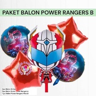 Paket Balon POWER RANGERS B / Dekorasi Ulang Tahun Power Rangers