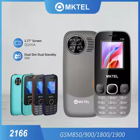 MKTEL 2166 Feature Phone 1.77 Inch Dual SIM Dual Standby 1800mAh Battery Bluetooth FM Radio TorchMP3