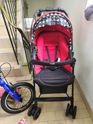 Combi 手推車 輕量 單手開收