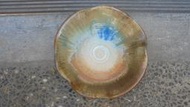 {寒武紀文物}名人陶藝~乾圓坊窯變釉花口大碗~完整如圖~直徑17cm小物品可合併郵資~下標前請事先詢問物品是否還在...