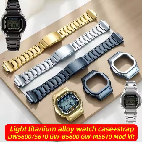 Dw5600 Upgrade Titanium Alloy Case Strap Mod Kit For Casio G-shock Dw-5600e Gw-b5600 Gw-m5610 Metal 