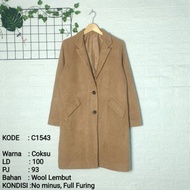 Coat Long Coat Winter Wool Preloved 046
