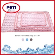 PETI STUDIO 5 sizes Moisture-proof Cool Ice Silk Cushion Sleeping Pad Mattress Dog Cat Pet Cooling Mat