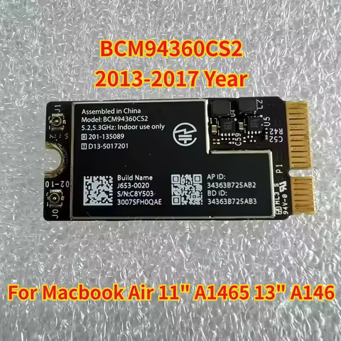 For Macbook Air 11" A1465 13" A1466 Bluetooth 4.0 Wireless Wifi Airport Card 2013 2014 2015 2017  BC