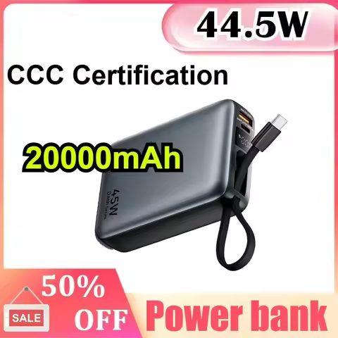 CCC 45W 20000mAh Power Bank Fast Charging Portable Charger for Xiaomi for iPhone Pro Max for Samsung