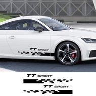 2PCS Car Door Side Sticker For Audi TT 8n 8j 8s MK1 MK2 MK3 Tuning Accessories Auto Sport Skirt Deco