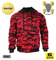 เสื้อฮู้ดการ์ดเครฟล่า Kevlar Aramid Fiber พรางแดง การ์ดce2