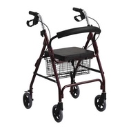 Avant Garde Adjustable  Foldable Adult Medical Aluminium Walker Rollator with Seat and Wheels