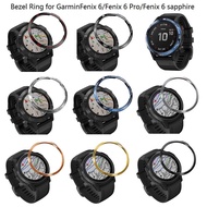For Garmin Fenix 6/Fenix 6 Pro/Fenix 6 Sapphire Bezel Ring Watch Adhesive Cover Stainless Steel Protection Accessory