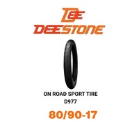 Deestone ยางนอกมอเตอร์ไซค์  80/90-17 D977