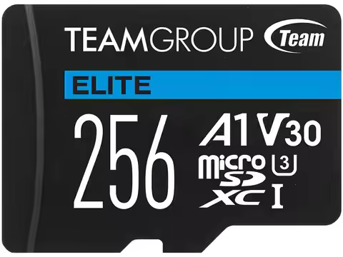 Team Group 256GB Elite microSDXC UHS-I U3, V30, A1, 4K UHD Micro SD Card with SD Adapter, Speed Up t