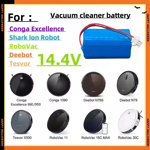 New vacuum robot battery 14.4V, suitable for Conga Excellence 3500/950/990/1090/1790, Deebot N79S/N7