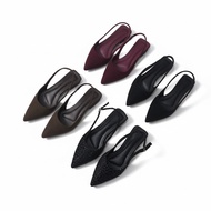 Vespera - Gabriella women's suede slippers | Pointy flats Pointed Flats Slip Ons