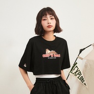 CACO-Chip 'N' Dale Contrast Color Fake Two-Piece Top-Female [J2DI036]