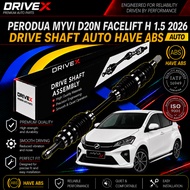 PERODUA MYVI D20N FACELIFT H 1.5 2026 DRIVE SHAFT AUTO HAVE ABS