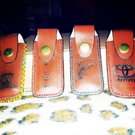 Leather lighter with laser pic cricket