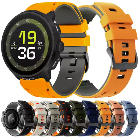 22mm Silicone Strap For SUUNTO RACE RUN Watch Band For SUUNTO 9 PEAK PRO DLC/5 PEAK/VERTICAL/Ocean/R