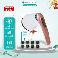 Máy Massage Cầm Tay Đa Năng Cao Cấp KINGTECH YT-1803 8 Đầu 10 Cấp Độ Mát Xa Bụng Cổ Vai Đùi Mông Châ