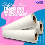 Easyprint QUAFF Sublimation Transfer Paper Roll 100GSM (36 inches x 100M)