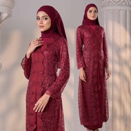 HIJABISTAHUB REFA DRESS Jubah Muslimah plain lace long dress bridesmaid dinner dress baju tunang