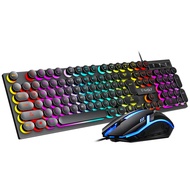 In Stock Wholesale Gaming Keyboard Tf270 Backlight Mouse Keyboard Set 7 Color Rainbow Glowing 104 Ke