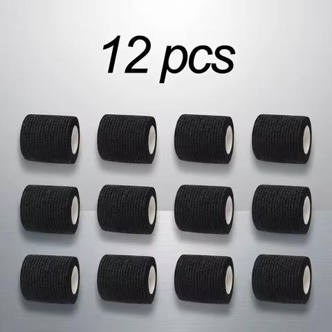 12pcs of 4.8-meter elastic sports self-adhesive bandages, protecting fingers, ankles, palms, and sho