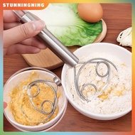 Stainless Steel Dough Whisk Double Ring Egg Beater Flour Whisk Kitchen Dough Whisk Mixer Blender Bread Making Tools for Baking Cake Pizza Mixing stu