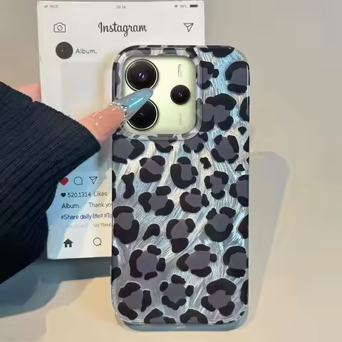Retro Black Leopard Phone Cases for Xiaomi Redmi Note 14 13 12 11 11S 10 10S 8 9 Pro 15 15C 13C 14C 