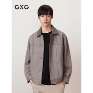 GXG Men's Clothing Stitching Lapel Faux Suede Commuter Administrative Jacket Jacket Men Autumn 25