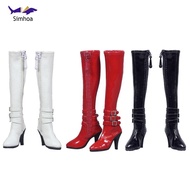 Simhoa 1/6 Women's PU High Heels Boots Over Knee