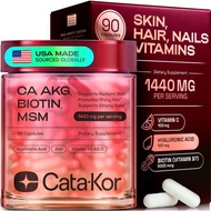 Hair  and Nails Vitamins for Women – Biotin Collagen Hair Supplement | Hyaluronic Acid | Calcium AKG