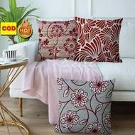 MERAH Kode J86G Cushion Cover Sofa Guest Chair fazha Luxury Modern Minimalist Premium Unique Floral Motif Dark Maroon Red Size 3x3 3x5 35x35 4x4 4x6 45x45 5x5 5x6 55x55 6x6 65x65 7x7