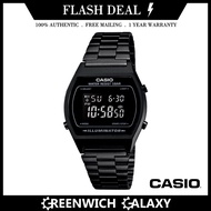 Casio Authentic Vintage Full Black Watch (B640WB-1B)