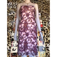 VINTAGE CLASSIC 90S PAISLEY PRINT FITTED MIDI DRESS