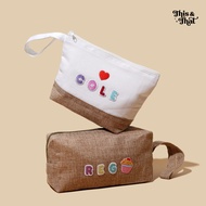 Personalized Burlap Pouch by This & That