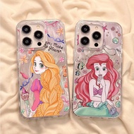 Princess printing feather case for vivo y19s y29 4g 5g y22 2022 v40 lite v30 v30 pro y100 y17s y28 y