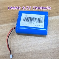 แบตเตอรี่ 18650  3.7v 5200mah/5000mah/7500mah/10000mah พร้อมแผ่นป้องกัน สายไฟหัวโมเลค2พิน ถ่านชาร์จ โซล่าเซลล์ แบตเตอรี่แพ็ค 18650 Li-ion ถ่านไฟฉาย แบตเตอร lithium battery 18650 Rechargeable battery pack megaphone speaker protection board +XH-2P PLUG
