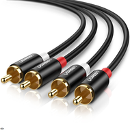 ✈√✡UGREEN 2RCA to 2 RCA Male to Male Audio Cable Gold-Plated RCA Audio Cable 2m 3m 5m for Home Theat