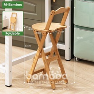 Bamboo Bar Stools 70/85/97 Cm In Height Foldable Easy To Carry And Space-saving Stable And Durable W