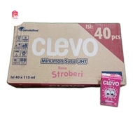 Clevo Minuman Susu UHT 115ml - Rasa Stroberi (1 dus/40 pcs)